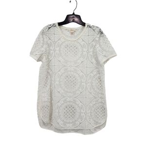 Sundance Women's Shadow Dance Short Sleeves Crochet Lace Top - S
